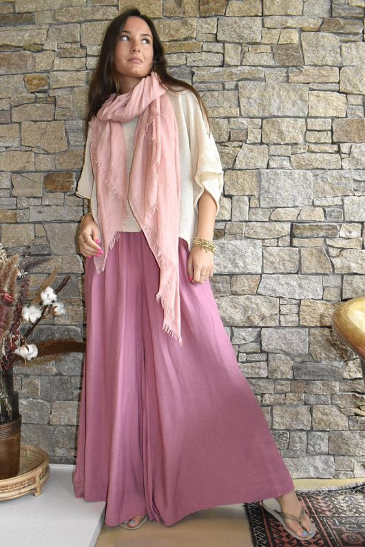 Riviera Palazzo Pant Rose